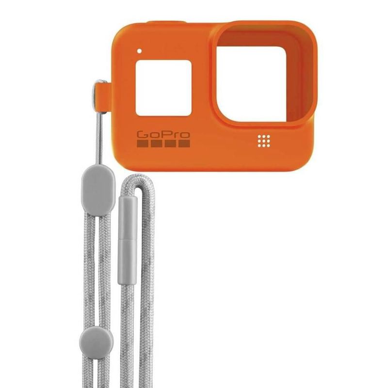 Funda de silicón para GoPro Hero 8 AJSST-004 color naranja con correa