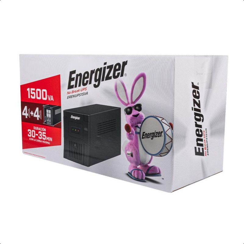 ENERGIZER No Break UPS, 900W, 8 Contactos 1500VA