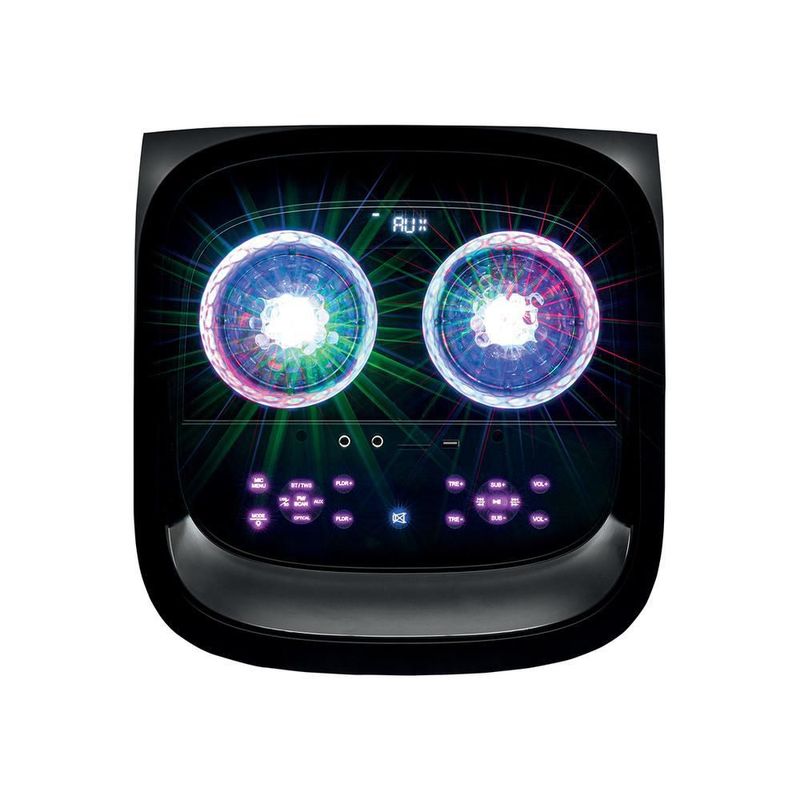 Bocina woofer 12" portátil alienpro ap-600 tws rgb 130w rms