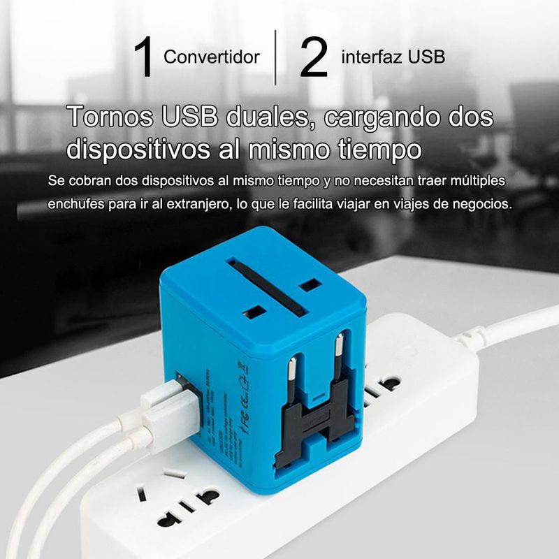 Adaptador Universal de Viaje, Enchufe de Corriente