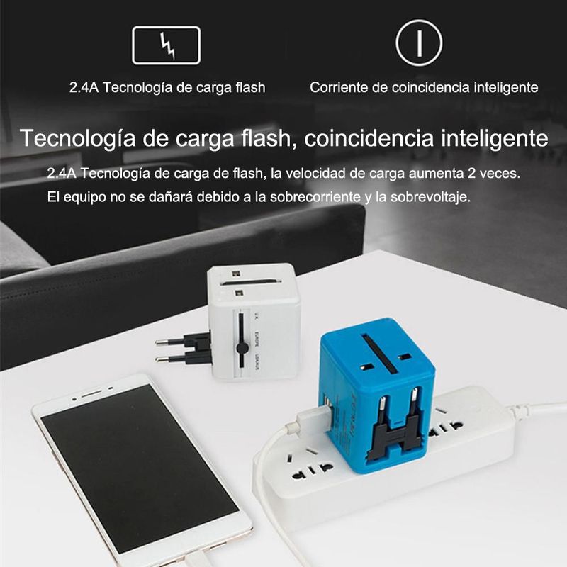 Adaptador Universal de Viaje, Enchufe de Corriente