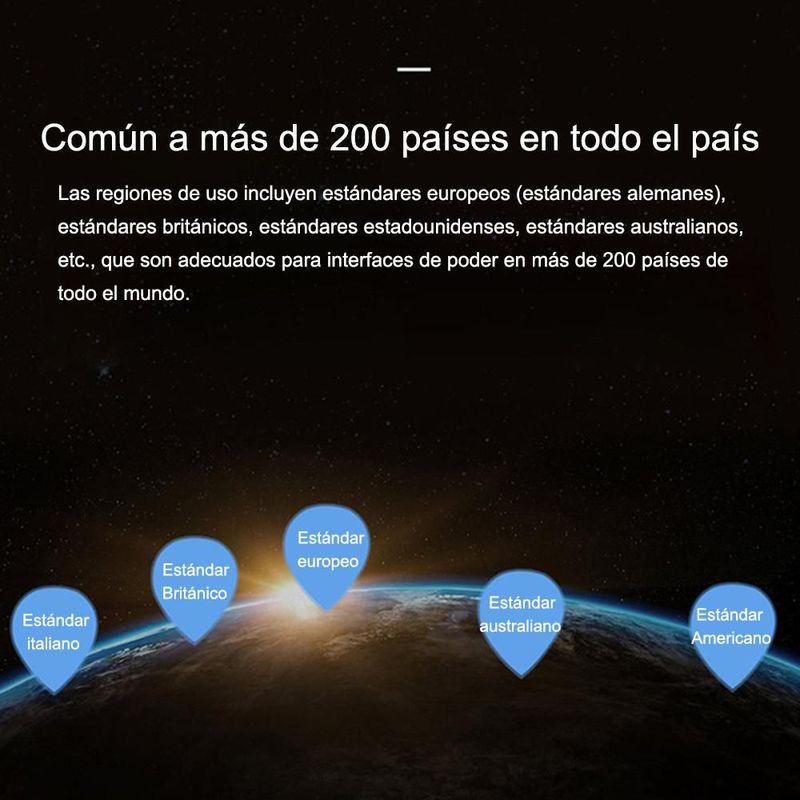 Adaptador Universal de Viaje, Enchufe de Corriente