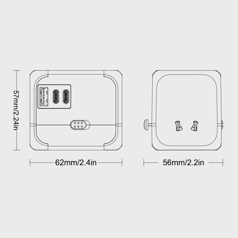 Adaptador de Enchufe Universal con USB C y USB A, Cargador de Viaje Internacional para Más de 200 Países, HOGAWAY