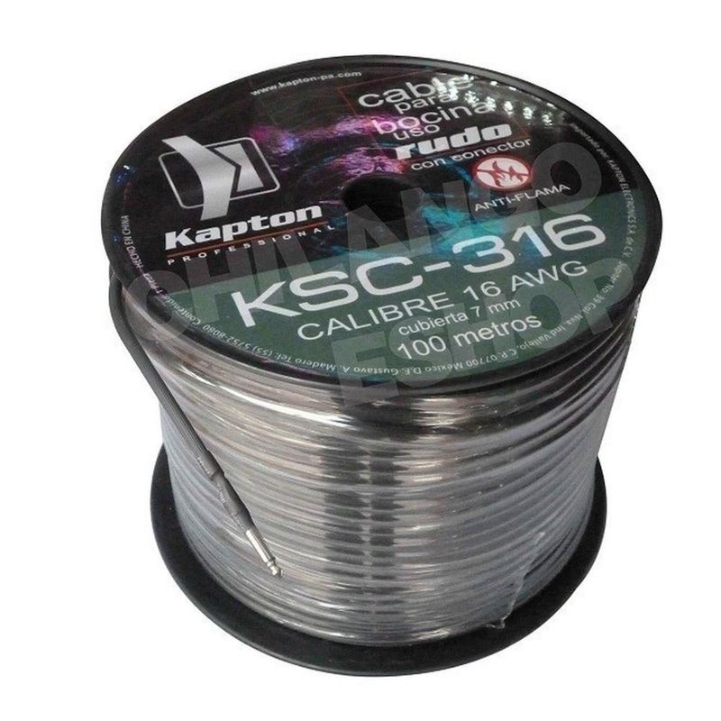 Cable para bocinas cal 16 uso rudo 100m