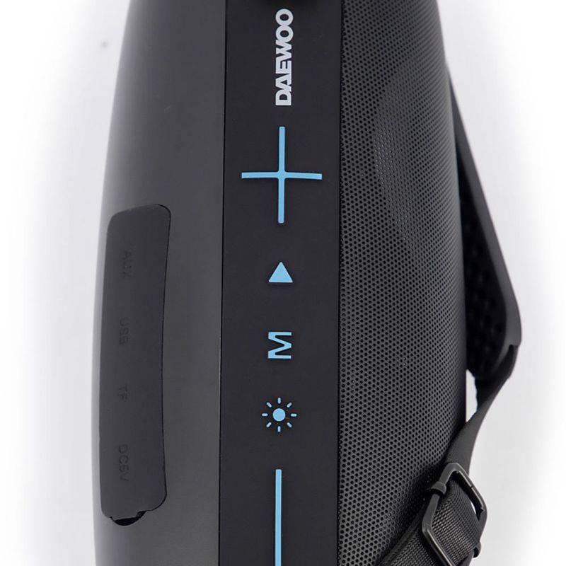 Bocina Inalámbrica Bluetooth Con Subwoofer Daewoo Booster Led Fm Usb Radio Fm