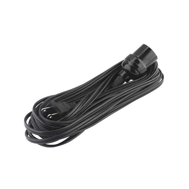 SANELEC, Extensión Eléctrica con Portalámpara, 1,250 W de Potencia, Color Negro, Corriente de 10 A, Entrada E27, Modelo 2284