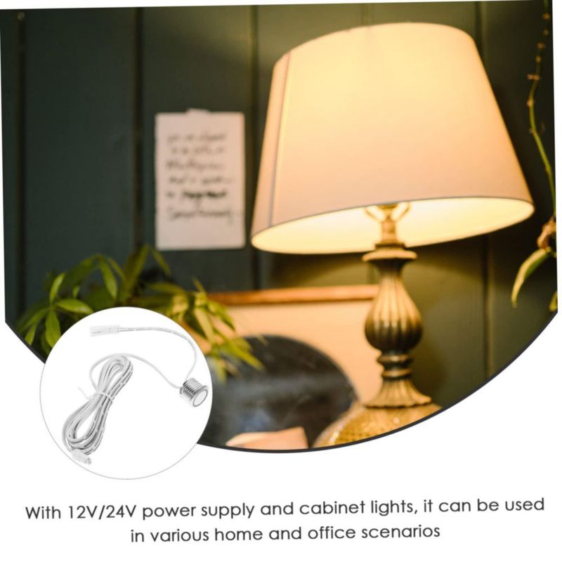 DIYEAH Interruptor Táctil De Atenuación 24V Para Tiras Led Con Anillo Azul Luz Nocturna Sensor De Luz Para Gabinetes Y Estanterí