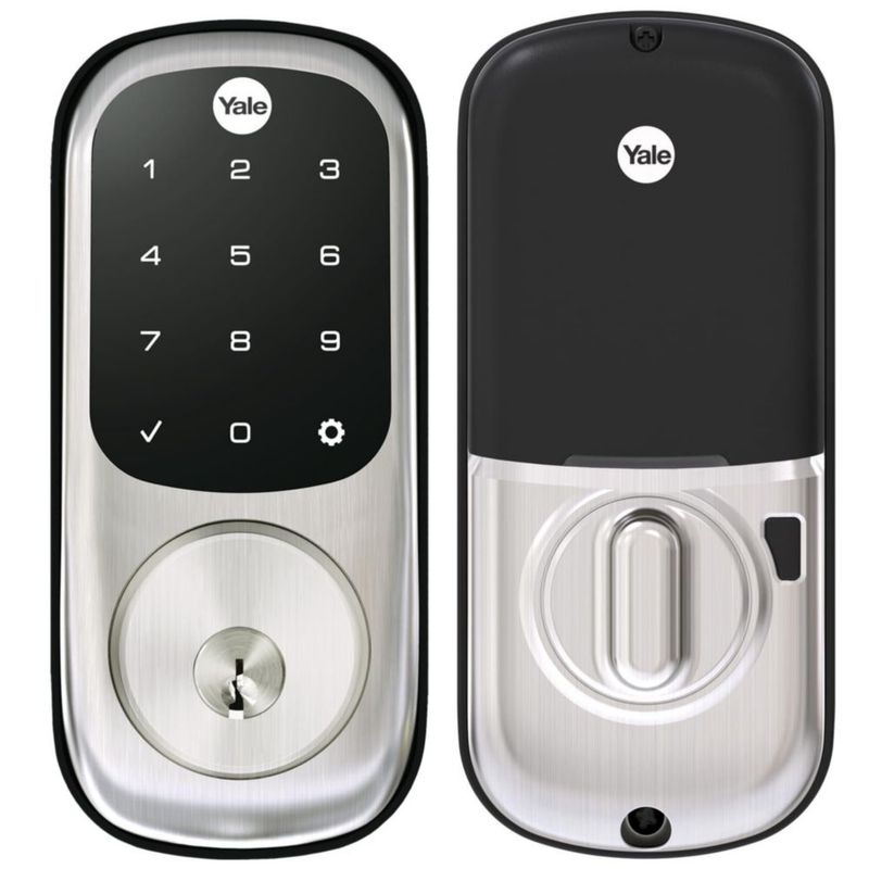 Yale Security Yale Assure Llave de bloqueo última intervensión visualización táctil Deadbolt en níquel satinado, no conectado, N