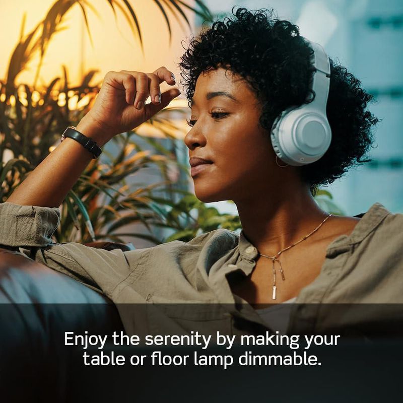 Leviton TBL03-10W, Dimmer Atenuador para Lámpara, Para uso con focos Incandescente, LED y CFL, Cordon de 1.8 m, color Blanco