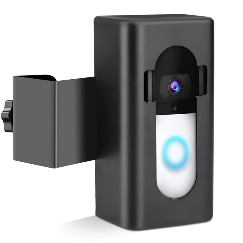 Chusui Soporte de timbre antirrobo Montaje de timbre de video Fácil instalación Sin taladro Compatible con Blink Video Doorbell