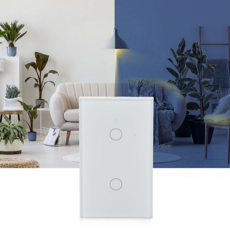 WiFi Interruptor de Pantalla táctil, Interruptor Remoto con Teclas táctiles Altamente sensibles, Adecuado para Google, Control d