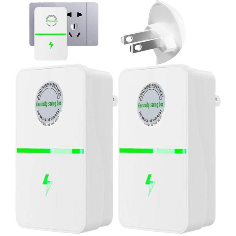 UTJCNVC Ahorrador de Energia Electrica de 2 Paquetes, Ahorro de Energía Doméstico,Estabilizador de Voltaje,Adecuado para el hoga
