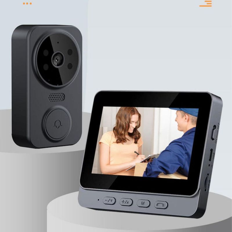 Timbre con Camara para Exterior, Intercomunicador de Timbre de Video, Timbres Inalámbricos para Casa Intercomunicador de Video d