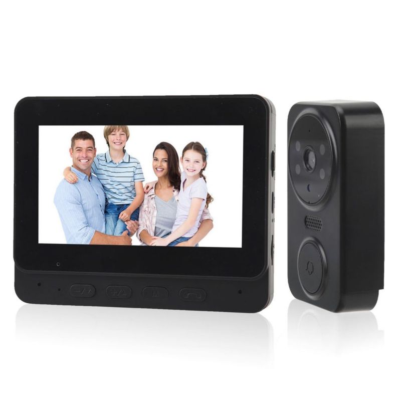 Timbre con Camara para Exterior, Intercomunicador de Timbre de Video, Timbres Inalámbricos para Casa Intercomunicador de Video d