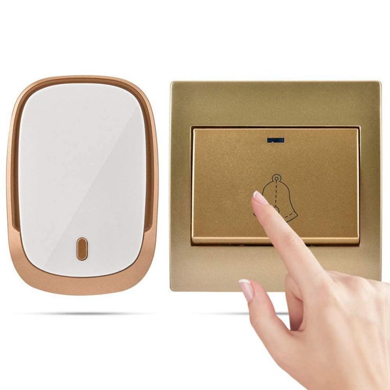 Timbre Inalámbrico, Smart Home Timbre Impermeable con 1 Receptor Y 1 Botón con 36 MelodíAs para Hogar