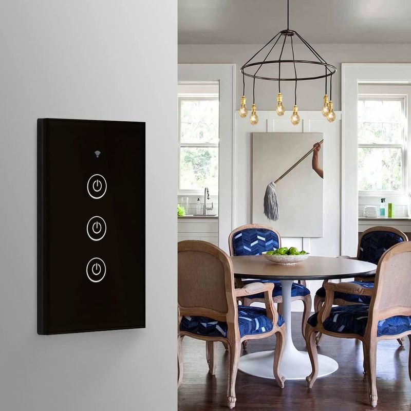 Apagadores Inteligente, EASYTAO WiFi Interruptor de Pared (Requiere Línea Neutra), Control Remoto, APP Smart Life/Tuya, Compatib