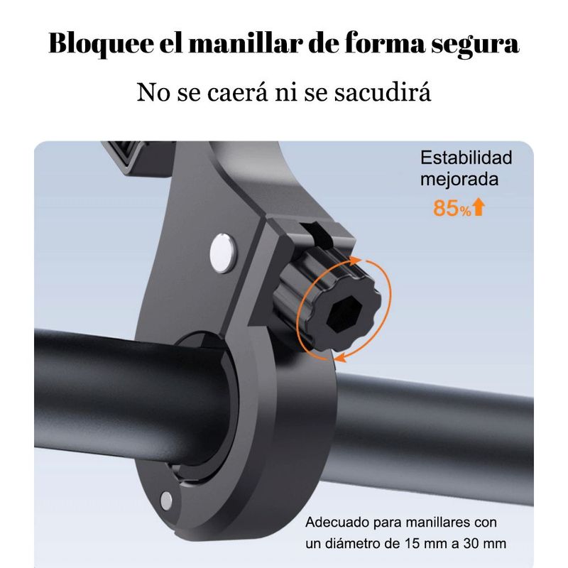 Soporte para teléfono para bicicleta, de aleación de aluminio, soporte para teléfono de bicicleta de carretera.HOGAWAY