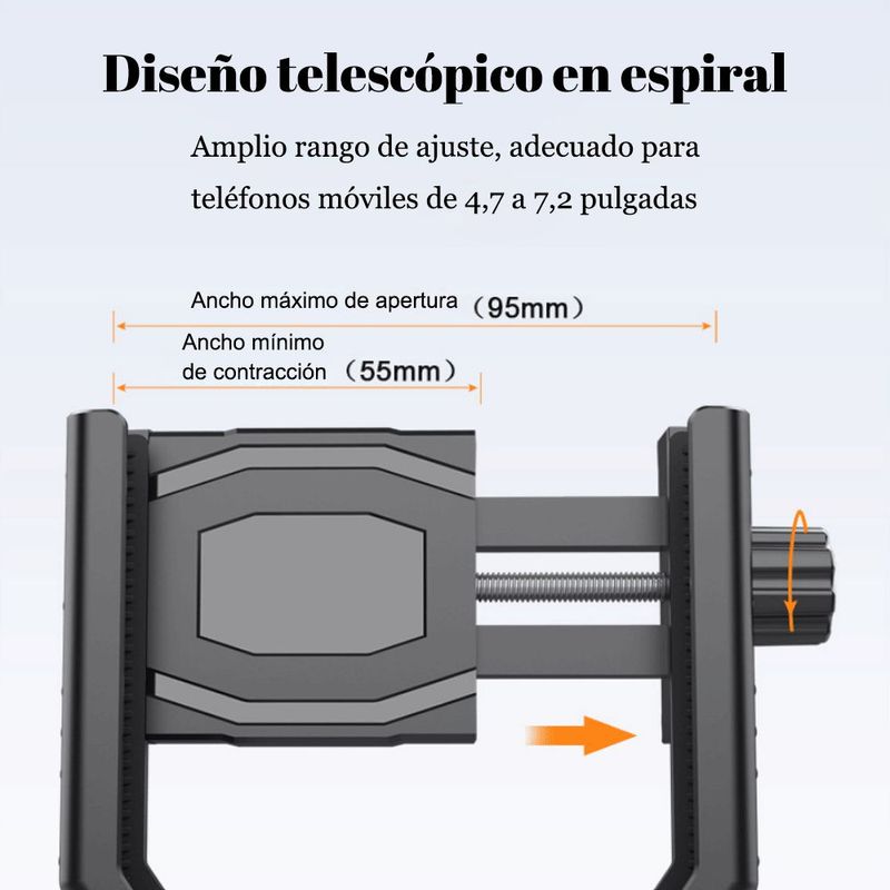 Soporte para teléfono para bicicleta, de aleación de aluminio, soporte para teléfono de bicicleta de carretera.HOGAWAY