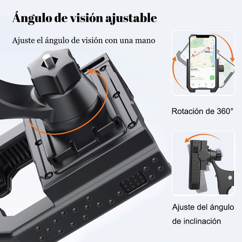 Soporte para teléfono para bicicleta, de aleación de aluminio, soporte para teléfono de bicicleta de carretera.HOGAWAY