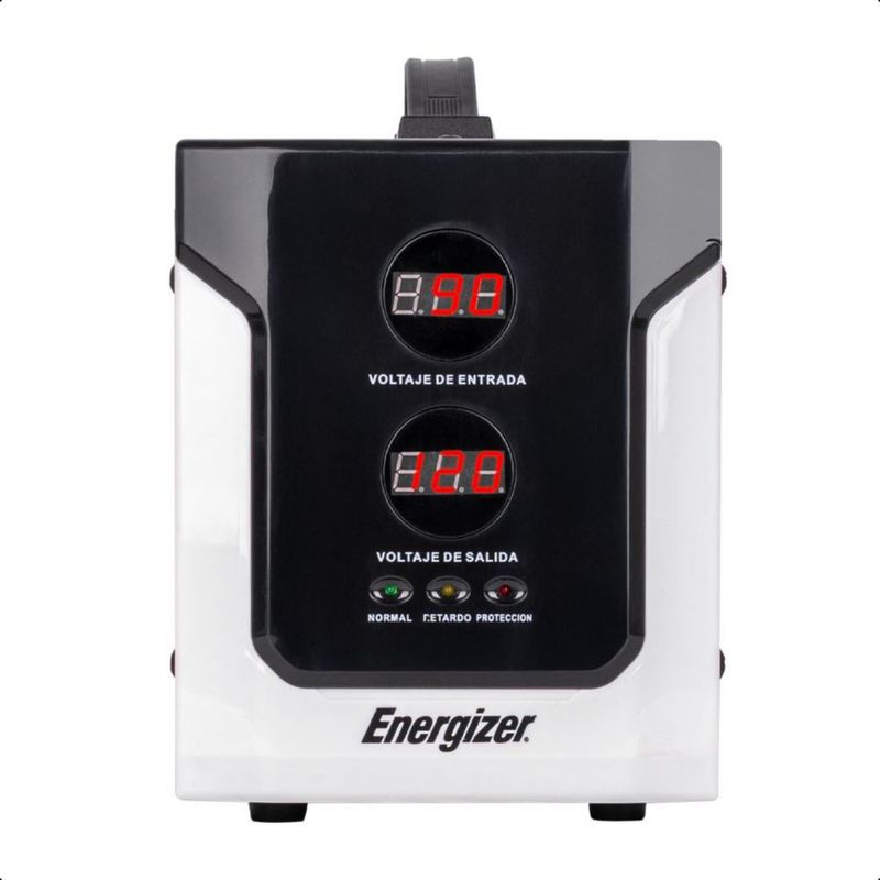 Regulador de Voltaje Energizer 1500VA/900W Doble Contacto con Pantalla LED