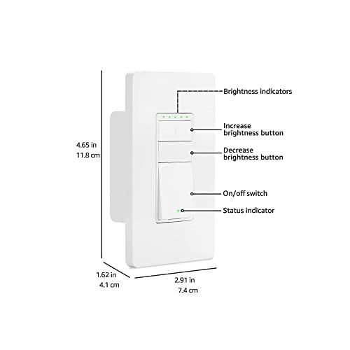 Amazon Basics - Interruptor de atenuación inteligente, 3 vías, funciona con Alexa