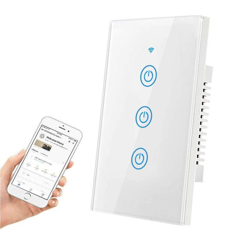 Apagadores Inteligente, EASYTAO WiFi Interruptor de Pared (Requiere Línea Neutra), Control Remoto, APP Smart Life/Tuya, Compatib