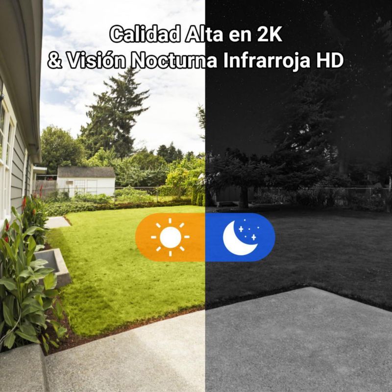 vantisan Video Timbre Inteligente, Timbre Inalámbrico Recargable 2K, Timbre con Camara Ángulo Ajustable, Audio Bidireccional, Vi