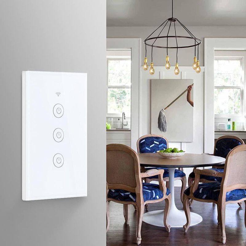 Apagadores Inteligente, EASYTAO WiFi Interruptor de Pared (Requiere Línea Neutra), Control Remoto, APP Smart Life/Tuya, Compatib