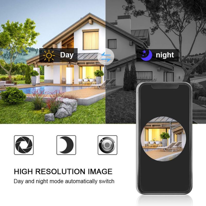 Dioche Timbres InaláMbricos para Casa, Video Timbre Smart WiFi Video Intercomunicador Infrarrojos Timbre con Camara para Exterio