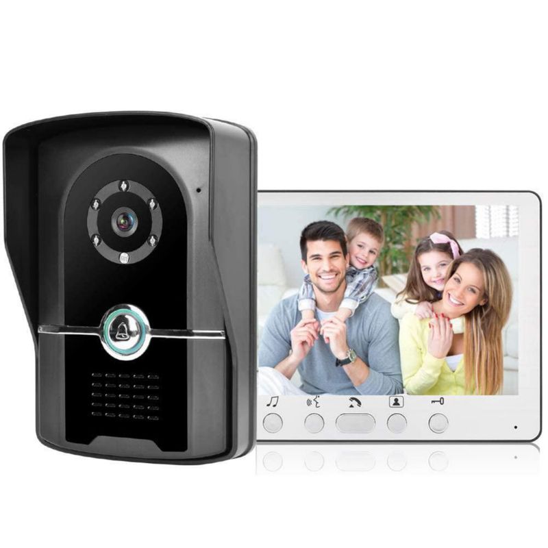 Videoportero con Cable con Cámara De Vigilancia Exterior + Monitor Interior Compatible con Visión Nocturna Intercomunicador Bidi