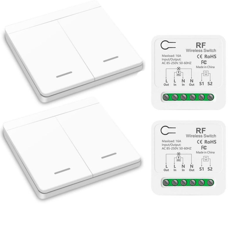 Interruptor Remoto Inalámbrico para Pared, sin necesidad de cableado, Compatible con Interruptores Tradicionales, para Escaleras