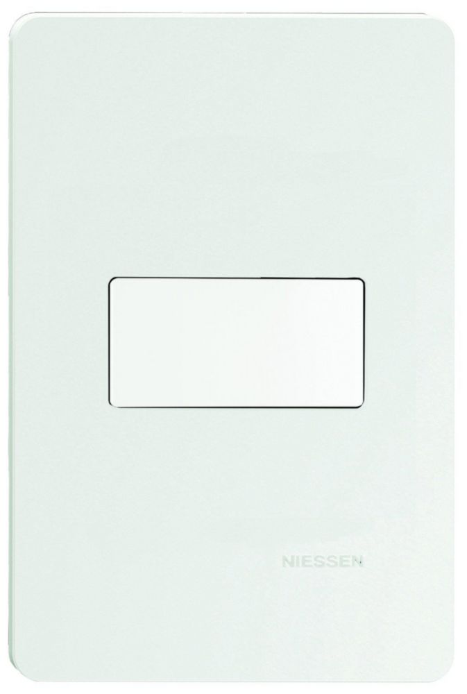 Niessen AM-UN-001-BL Apagador Sencillo con Placa Incluida, Blanco