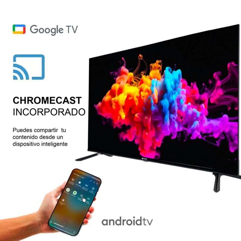 Smart Tv Motorola Pantalla 50 Pulgadas Google Tv Qled 4k
