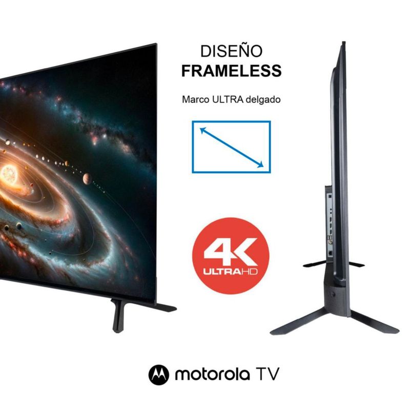 Smart Tv Motorola Pantalla 50 Pulgadas Google Tv Qled 4k