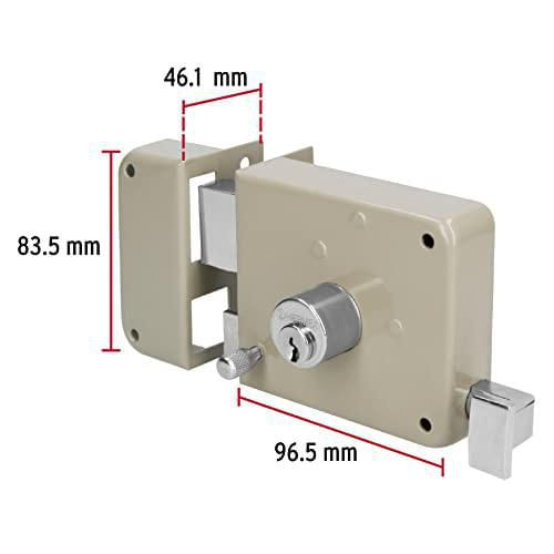 Hermex CS-75IP, Cerradura sobreponer, instala-fácil, izquierda, Hermex Basic