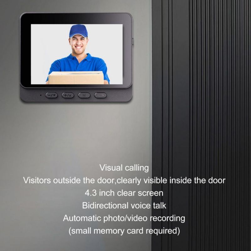 Yunir Cámara de Timbre Inalámbrica WiFi, Cámara de Seguridad Gran Angular de 8MP 1080P 170° con Videollamada con Micrófono, Timb