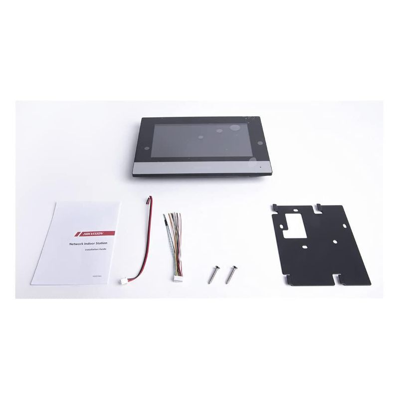 Hikvision Monitor IP Touch Screen 7" para Videoportero IP Modular/Vídeo en Vivo/PoE Estándar/Apertura Remota/Llamada Entre Monit