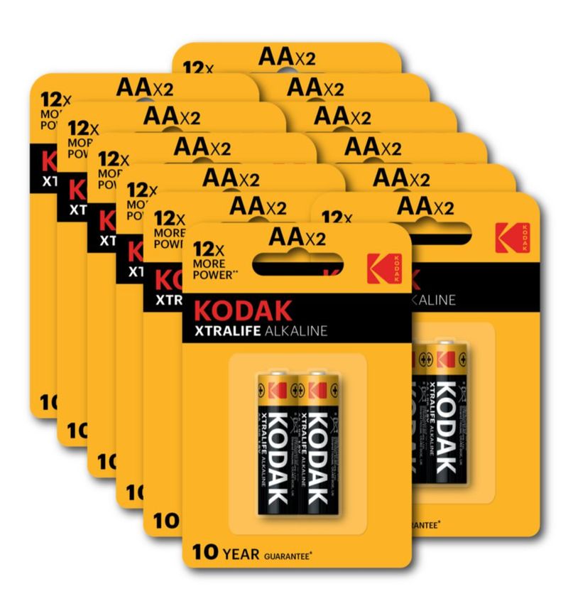 Pila Alcalina Kodak Xtralife AA blister 24 pzas (2x12)