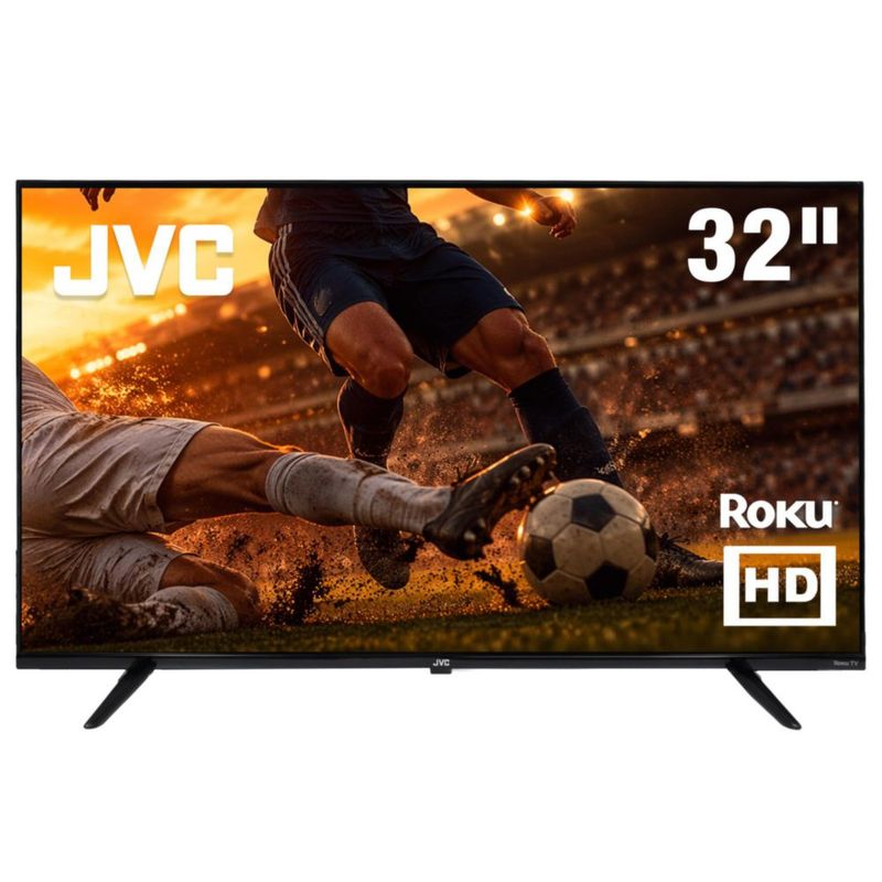 JVC Pantalla Televisión Smart TV 32 Pulgadas LED HD Roku Dolby Audio 3 HDMI 1 USB 1 AV SI32R