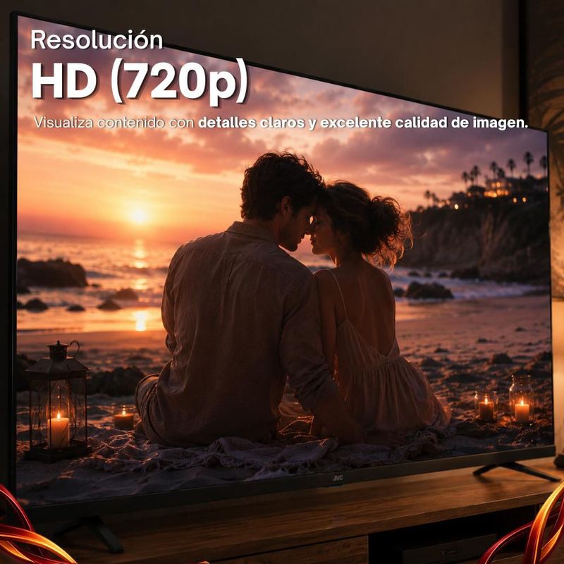 JVC Pantalla Televisión Smart TV 24 Pulgadas LED HD Roku Dolby Audio 3 HDMI 1 USB 1 AV SI24R