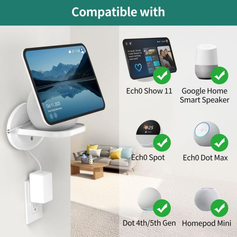 Soporte de Pared HomeMount para Echo Show 11 y Echo Spot