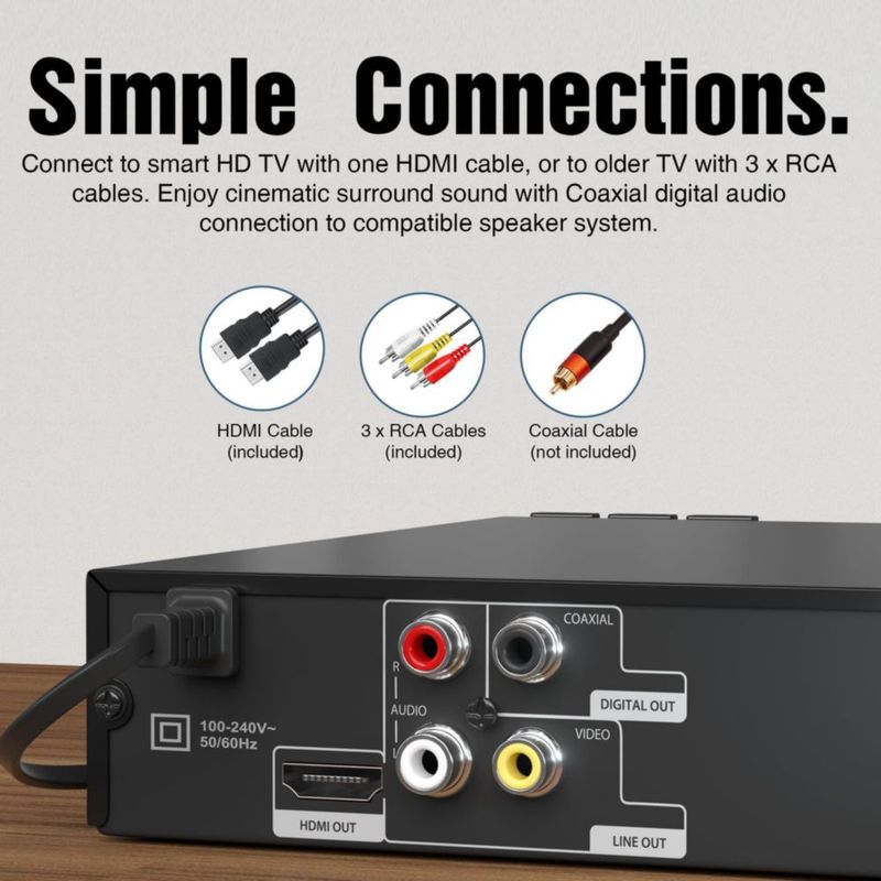 Reproductor DVD MEGATEK DP-260M55HD HDMI