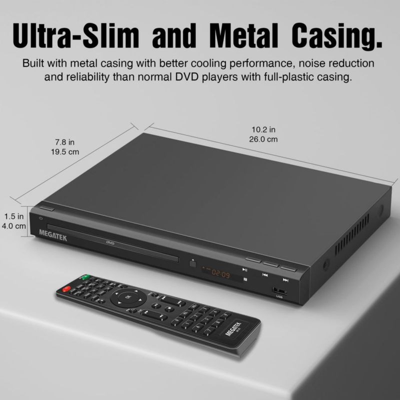 Reproductor DVD MEGATEK DP-260M55HD HDMI