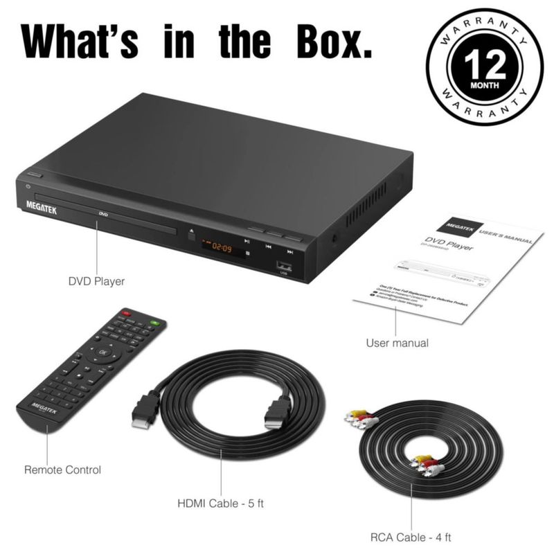 Reproductor DVD MEGATEK DP-260M55HD HDMI