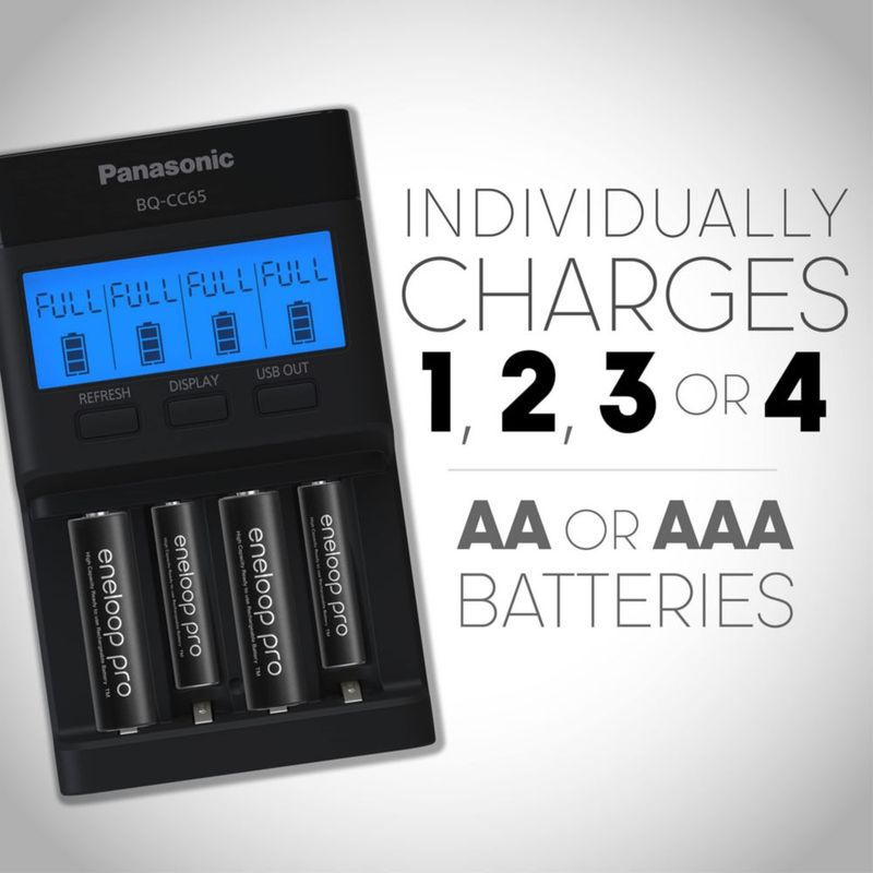 Cargador de baterías Panasonic BQ-CC65AKBBA Super Advanced