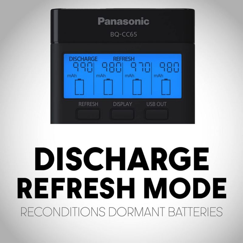 Cargador de baterías Panasonic BQ-CC65AKBBA Super Advanced