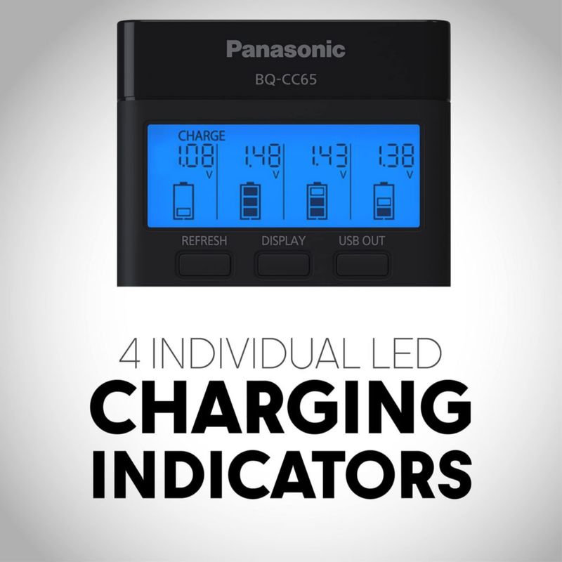 Cargador de baterías Panasonic BQ-CC65AKBBA Super Advanced