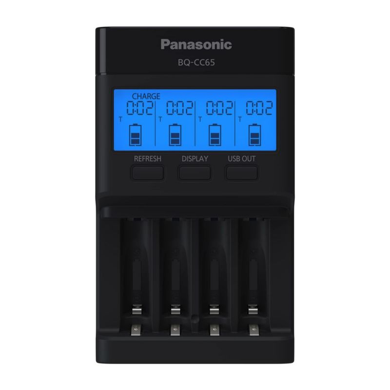 Cargador de baterías Panasonic BQ-CC65AKBBA Super Advanced
