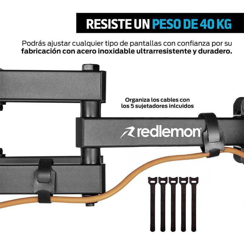 Soporte para TV de 37” a 80” Pulgadas con Brazo Móvil Extensible y Altura Ajustable