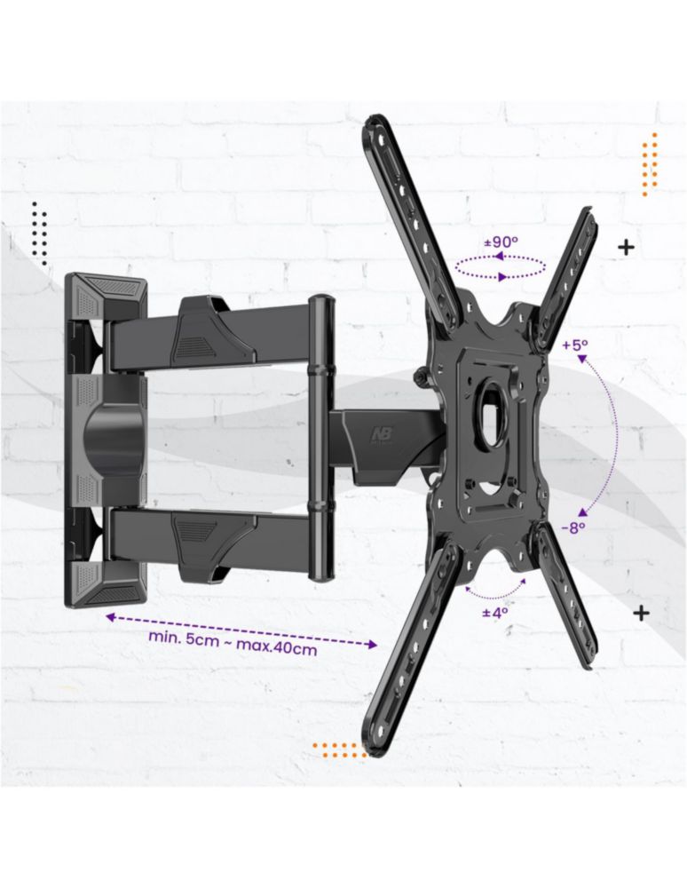 Soporte de Pared para Pantalla de 32"–55” P4 North Bayou | Ajustable E Inclinación